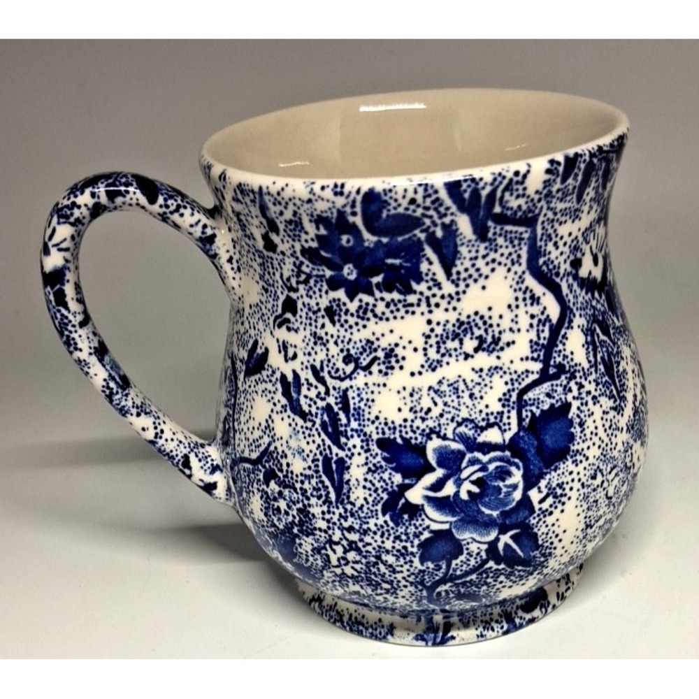 Chintzware Made‎ in Staffordshire-England Calico Blue  Mug